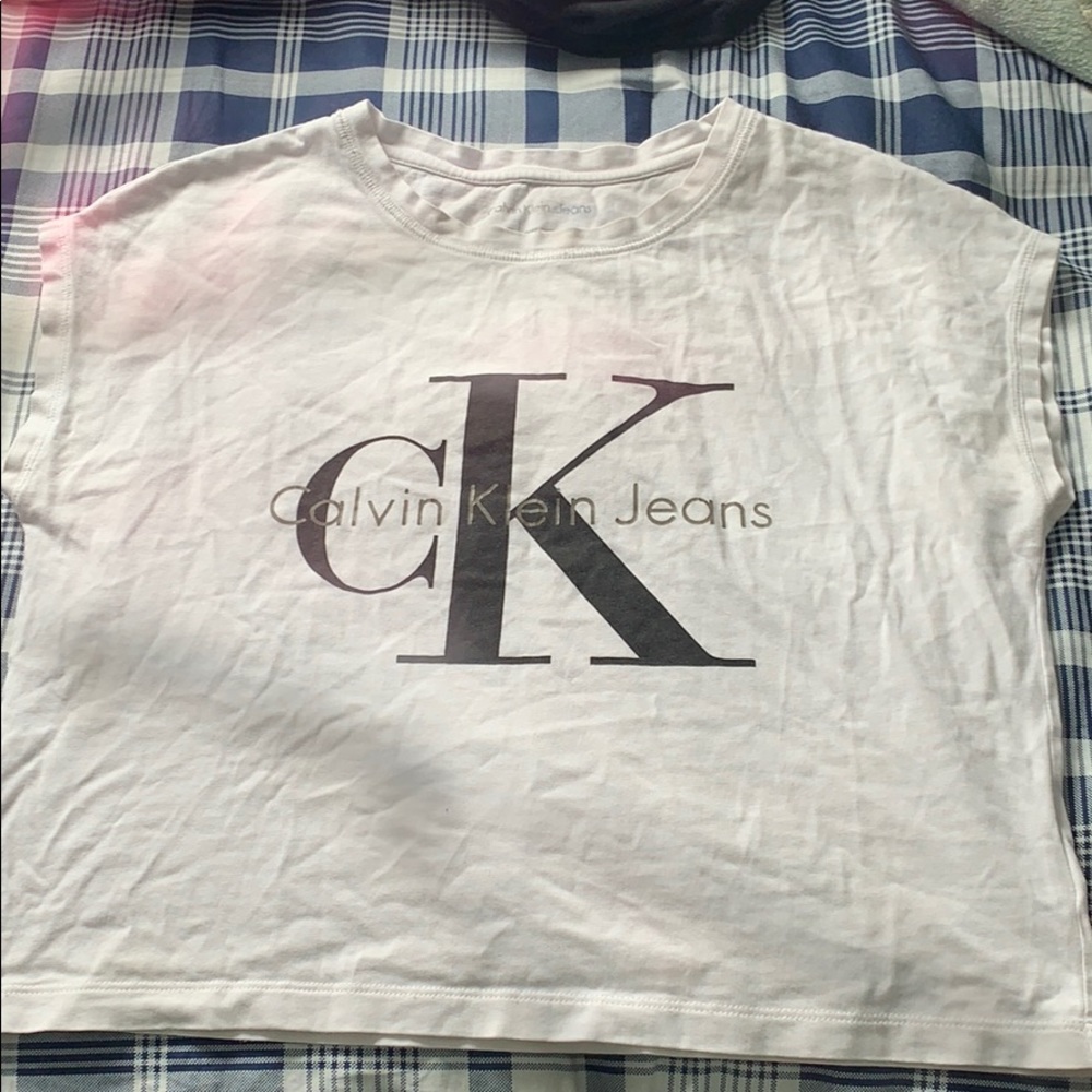 Calvin Klein White Crop Top